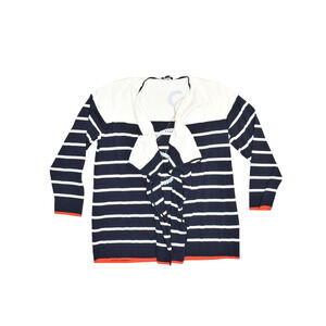 Tommy Hilfiger Plus Size 1X Sweater Cardigan Nautical Anchor Stripes